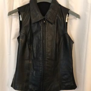Wilsons black leather vest medium